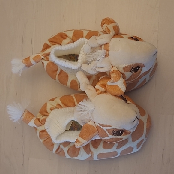 NWOT Yankee Toybox Giraffe Kids Slippers Toddler Size 7-8 - Picture 5 of 14